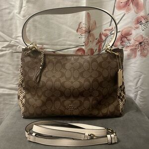 Coach python print handbag
